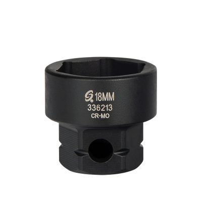 Sunex Tools 3/8 in. Drive 6-Point Low Profile Impact Socket w/ Hex Shank, 18 mm