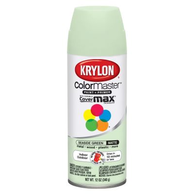 Krylon Colormaster Paint; Matte Seaside Green; 12 oz. Aerosol