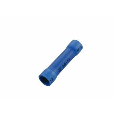 16-14 Blue Vinyl Butt Connector 50 Pcs