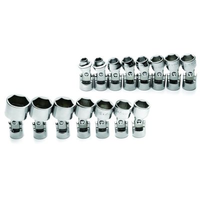 15 pc. 3/8" Drive 6-Point Flex Metric Chrome Socket Set