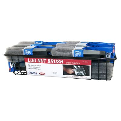 12 Piece Deluxe CleanmatesLug Nut Brush with Wire Rack Display