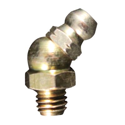 Grease Fitting , M6 x1 , 45 Degrees , OAL 21 mm max, 5-pk