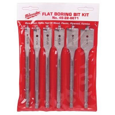 Flat Boring Bit 6" Universal Set - 6PC