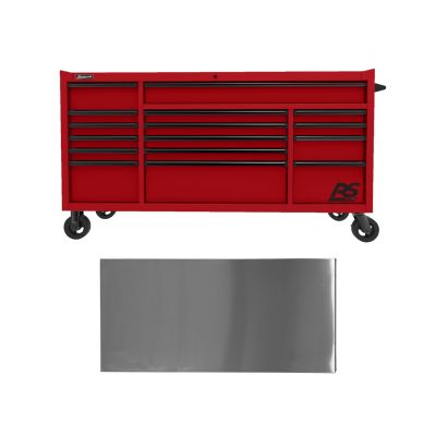 72" RS Roller Cabinet Blue Stainless Steel Top