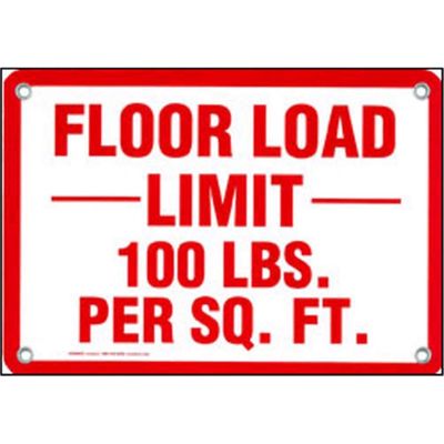 Floor Load Limit Sign