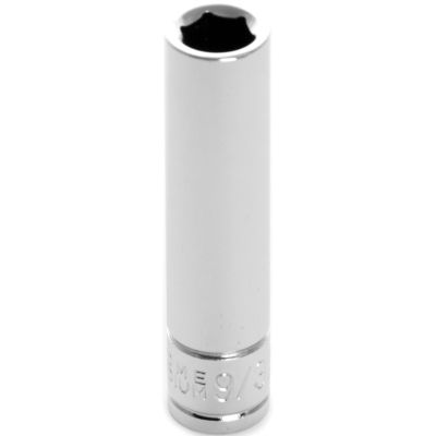 Chrome Socket, 1/4" Drive, 9/32", 6 Point, Deep