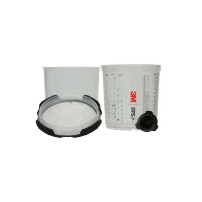 3M PPS Series 2.0 Spray Cup System Kit, 26112, Midi (13.5 fl oz, 400 mL), 200 Micron Filter, 1 kit per case