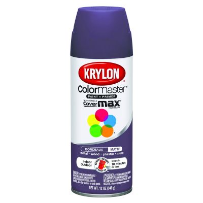 Krylon Colormaster Paint; Matte Bordeaux; 12 oz. Aerosol
