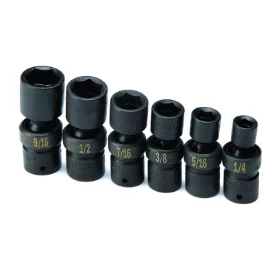 6 pc. 1/4" Drive Fract SAE Swivel Impact Socket Set