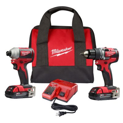 Milwaukee 2-Piece M18 Compact Drill Driver / Impact Driver w/ (2) Batteries Kit