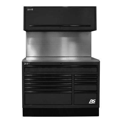 Homak Mfg. 54 in. CTS Centralized Tool Storage with Solid Back Splash Set, Black