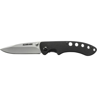 Schrade Liner Lock Folding Knife Drop Point Blade G-10 Handle