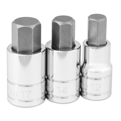 Titan 3-Piece 1/2 in. Drive Metric Jumbo Bit Socket Set
