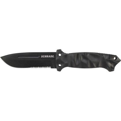 Schrade Full Tang Partially Serrated Drop Point Fixed Blade Knife