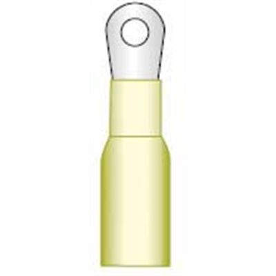 #8 Heat Shrink Yellow Ring Brazed (12-10) (100/Bag)