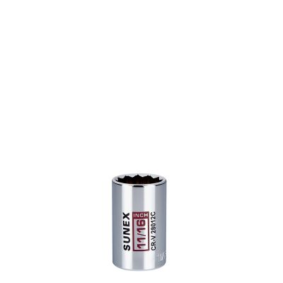 Sunex Tools 11/16 in. Chrome Socket 12-Point