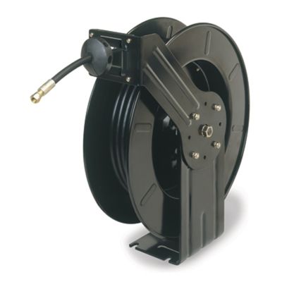 Workforce Retractable Grease Hose Reel, Open Face, Single Axle Arm, 1/4" x 50'