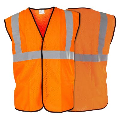 Class-2 Hi-Viz Orange Vest, XXXL