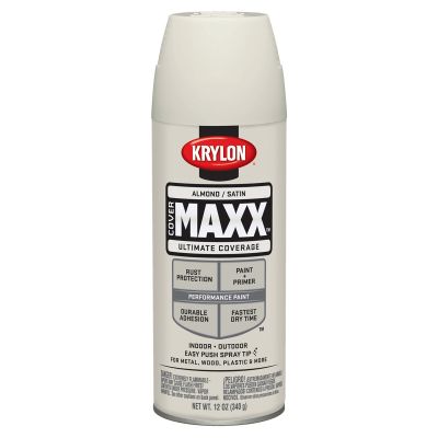 Krylon Covermaxx Paint+Primer; Satin Almond; 12 oz. Aerosol