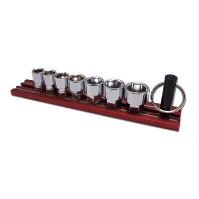 VIM Tools 7-Piece Dual Drive Fractional SAE Shallow Chrome Sockets Set