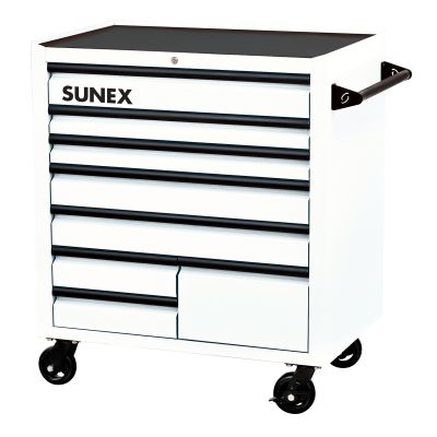 Sunex Tools Premium 8-Drawer Service Carts (41 in. W x 24 in. D x 42 in. H), White