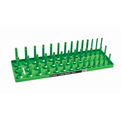 1/2" SAE 3-Row Socket Tray, Green