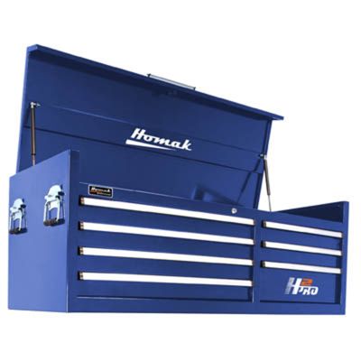 Homak Mfg. 56 in. H2Pro Series 7-Drawer Top Chest, Blue
