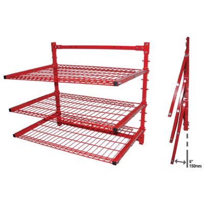 Wall-Mount Body Shop Rack with 3 Shelves