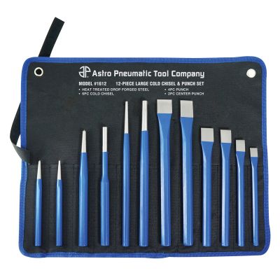 12 Piece Large Cold Chisel and Punch Set