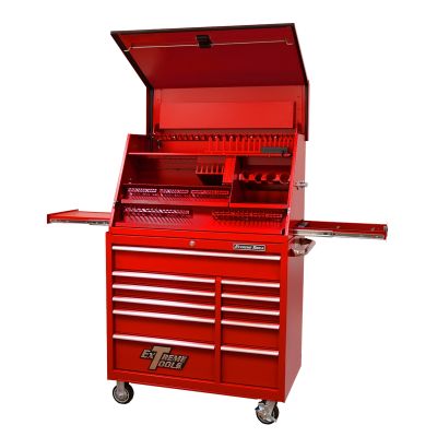 41 in. Deluxe Port. Workstation/Cab Combo, Red
