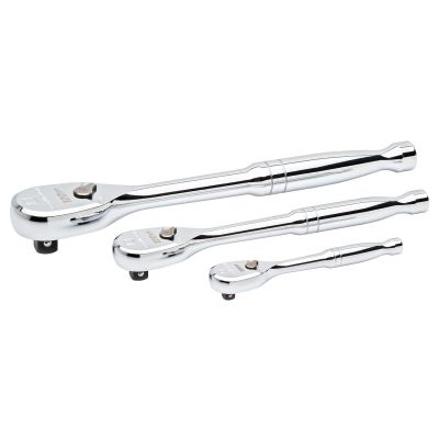 KDT81206XP image(0) - 3 Pc. Full Polish Mixed Ratchet Set (1/4", 3/8", 1/