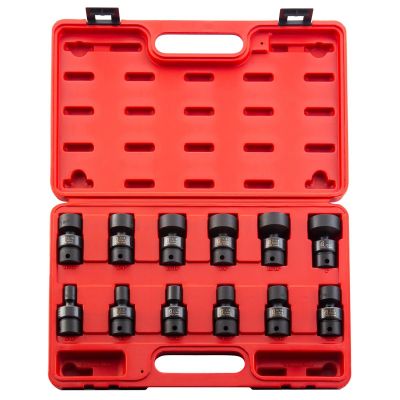 SUN3690 image(0) - 12 PC 3/8" DR 12 PT UNIV IMPACT SOCKET SET SAE