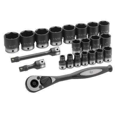 GRE82622 image(0) - 1/2" Dr. 22pc Fractional Duo-Socket Set - 6 Pt.