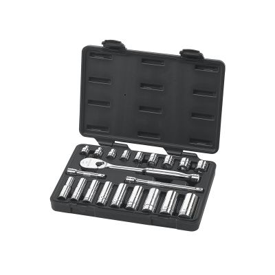 KDT80557 image(0) - 21PC 3/8" DRIVE SAE SOCKET SET (STD / DEEP)