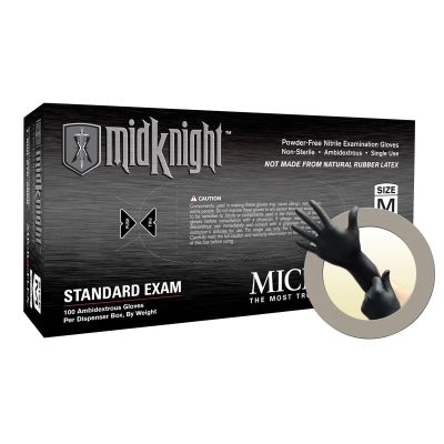 MFXMK296-XXL image(0) - MIDKNIGHT BLACK PF NITRILE EXAM GLOVES XXL 100PK