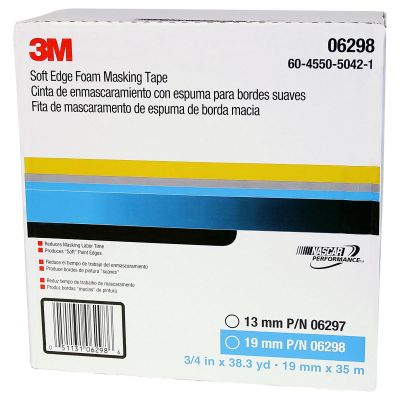 MMM6298 image(0) - TAPE SOFT EDGE FOAM MASKING 3/4" 27.3YDS