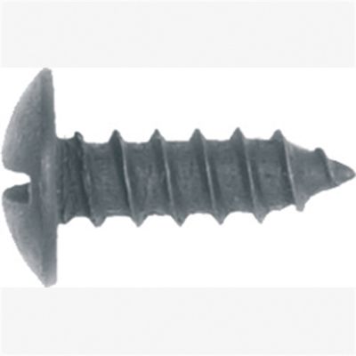 License Plate Screw Slotted Truss Head Black, Screw size: 1/4" (#14) x 3/4", 9/16 head, Quantity: