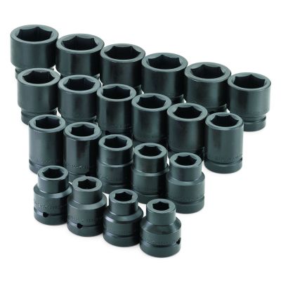 21 pc. 1" Drive 6-Point Std Fract SAE Impact Socket Set