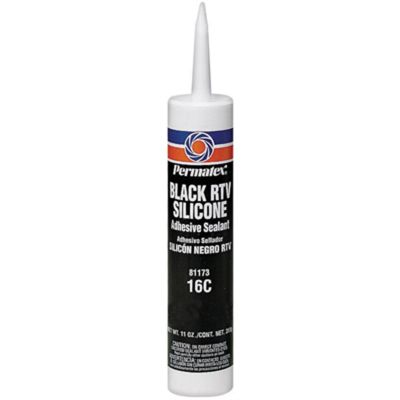 #16 Black Silicone Adhesive Sealant, 11 ounce Cartridge, Case of 12 Cartridges