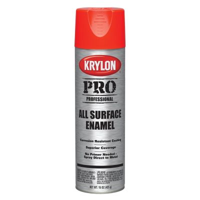 Krylon Professional All-Surface Enamel Paint; Orange; 15 oz. Aerosol