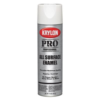 Krylon Professional All-Surface Enamel Paint; Flat White; 15 oz. Aerosol