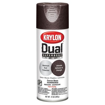 Krylon Dual Superbond Paint+Primer; Cocoa Bean Hammered; 12 oz. Aerosol