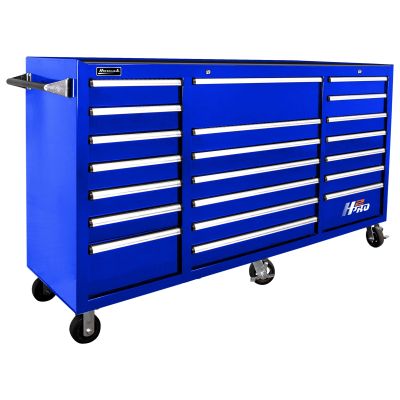 Homak Mfg. 72 in. H2Pro Series 21 Drawer Rolling Cabinet, Blue