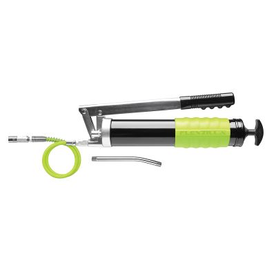 Flexzilla Heavy Duty Lever Action Grease Gun with Rigid Extension and Flexible Grease Hose