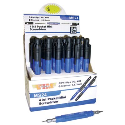 24pc Mini 4in1 Screwdrver Dspl