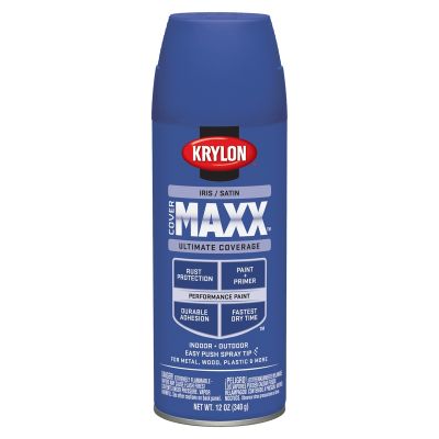 Krylon Covermaxx Paint+Primer; Satin Iris; 12 oz. Aerosol
