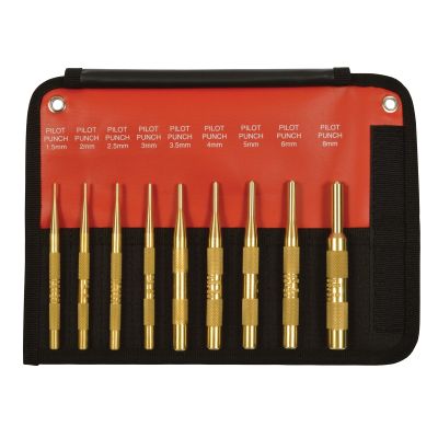 Mayhew 9-Piece Brass Pilot Punch Metric