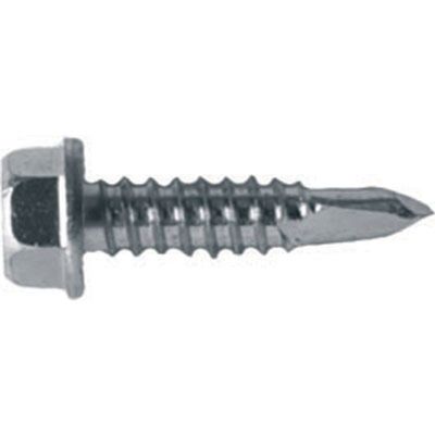 Indented Hex Head Teks Screws, Size: 8 x 1/2", Head Size: 1/4", Finish: Zinc, Qty: 100