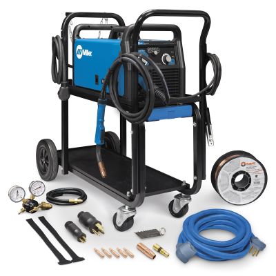 Millermatic 211 MIG Welder with Cart & Cover
