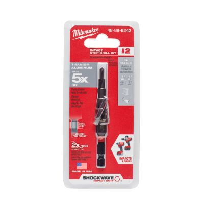 Milwaukee 3/16 in. - 1/2 in. SHOCKWAVE Impact Step Drill Bit